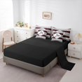 thumbnail image 5 of Castle Fairy Animal Deer King Bedding 7pcs,Bohemian Aztec Wildlife King Bed in a Bag,Black Reversible, 5 of 7