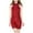 Red, variant on Inleife Womens Dresses Women's Solid Color Bright Sleeveless Slim Round Neck Off Shoulder Women's Dress Sleeveless Round Neck Dress