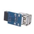 thumbnail image 5 of lanema USB 2.0 Type A Female Port to Double Layer Hub Adapter Motherboard 9 Pin Header, 5 of 6