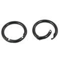 thumbnail image 1 of Unique Bargains Camping Portable Spring Clip Round Metal Carabiner Hook Book Ring Black 2 Pcs, 1 of 1