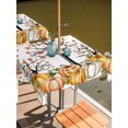 thumbnail image 2 of Outdoor Table Cloth with Umbrella Hole and Zipper,Pumpkins Thanksgiving Waterproof Square Tablecloth 54"x54",Fall Watercolor Botanical Leaves Retro Washable Table Cover for Outside Party Patio Picnic, 2 of 8