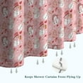 thumbnail image 6 of Pink Christmas Snowman Pattern Shower Curtain 36"x72" ,Bathroom Decorative Shower Curtains Set with 12 Hooks,Modern Waterproof Washable Shower Curtain, 6 of 6