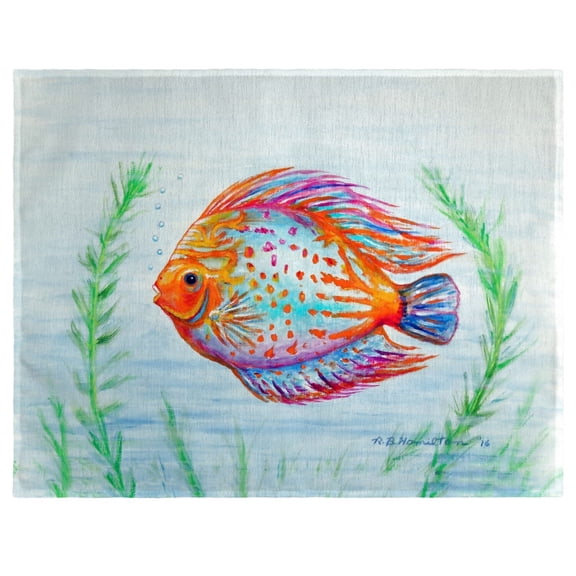 Betsy Drake Interiors Orange Fish Place Mat Set of 4