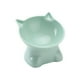 thumbnail image 4 of Comedero para gatos elevado e inclinado, recipiente portátil antideslizante para comida y agua. Verde, 4 of 9