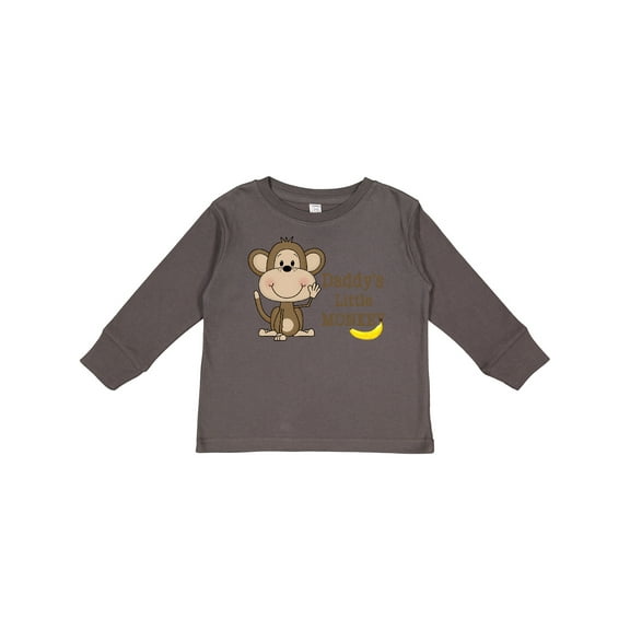 Inktastic Daddy's Little Monkey Boys or Girls Long Sleeve Toddler T-Shirt