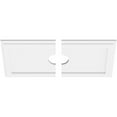 thumbnail image 2 of 22"W x 11"H x 3"ID x 7 1/2"C x 1"P Rectangle Architectural Grade PVC Contemporary Ceiling Medallion, Two Piece, 2 of 11
