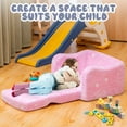 thumbnail image 3 of Stmoze Modular Play Couch for Kids 3+ Years Old, Glow in The Dark Play Couch, Fold Out Couch for Kids, Convertible Kids Fold Out Play Foam and Floor Cushion for Bedroom and Playroom, 3 of 6
