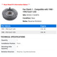 thumbnail image 2 of Fan Clutch 1 - Compatible with 1988 - 1996 Ford F-250 1989 1990 1991 1992 1993 1994 1995, 2 of 2