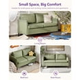 thumbnail image 4 of LAZZO 51" Modern Loveseat Sofa, 2-Seater Linen Fabric Couch for Bedroom & Office, Green, 4 of 8