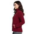 thumbnail image 2 of Women's Full-Zip Polar Soft Fleece Jacket, Burgundy 3XL, 1 Pack, 2 of 8