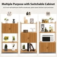 thumbnail image 6 of Bathroom Cabinet, Bamboo 4 Tier Floor Storage Cabinet w/Enclosed Cabinet, Freestanding Tall Rack, Multipurpose Storage Unit Organizer for Bathroom Kitchen Living Room, 6 of 8