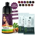 thumbnail image 2 of (2 pack) Herbishh Purple Hair Color Shampoo for Gray Hair with Pack 2 Hair colour stain remover, Hair Dye Shampoo 3 in 1, 100% Gray Coverage, Permanent Hair Color for Men & Women, Ammonia-free, 500 ml, 2 of 7