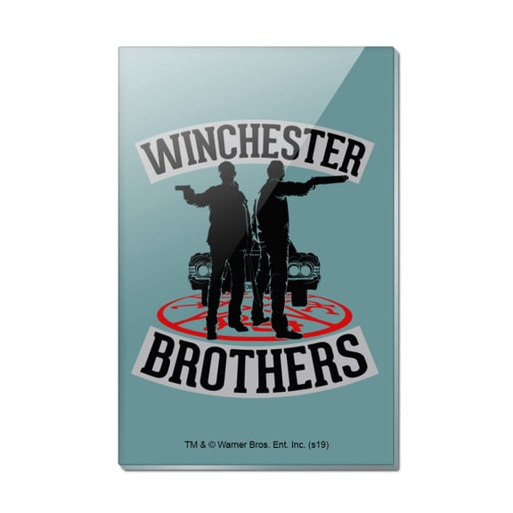 Supernatural Winchester Brothers Rectangle Acrylic Fridge Refrigerator Magnet