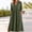 A422 Army Green, variant on Women's Linen Casual Summer Midi Dress V Neck Short Sleeve Loose Fit Empire Waist Pleated Swing Dress with Pockets Elegant Daily Wear Office Work Breathable Lightweight