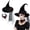 2PCS, variant on Fortwear Halloween Witch Accessory Set, Gothic Witch Hat Kit for Adult Cosplay Masquerade Party, 3 Styles