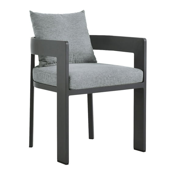 Modway Tahoe Outdoor Patio Aluminum Dining Chair in Gray Gray