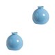 thumbnail image 3 of Injueey Cerámica Color vibrante simple: jarrón de cerámica elegante para ramos de flores frescas y regalos No daña los muebles Azul sólido Azul Azul 2piezas, 3 of 6
