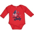 thumbnail image 3 of Inktastic 4th of July with Striped Stars Boys or Girls Long Sleeve Baby Bodysuit, 3 of 5