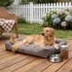 thumbnail image 5 of Cama rectangular impermeable y antideslizante para perros, suave y cómoda, para perros pequeños y gatos de menos de 25 kg, para interiores y exteriores, acogedora y cómoda, de tela., 5 of 6