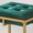 Green, variant on Weston Home Oddie Gold Finish Button Tufted Velvet Counter Height Stools, Set of 2, Green