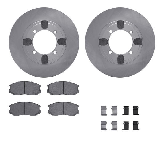 Dynamic Friction Company Front Brake Rotors with 5000 Advanced Brake Pads includes Hardware 6512-72126