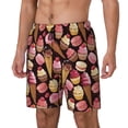 thumbnail image 2 of Balery Ice Cream Cake Mens Swim Trunks Swim Shorts for Men Quick Dry Inseam Beach Shorts with Compression Liner Pocket-Small, 2 of 9