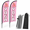 2-7ft, variant on Yoga Fitness Advertising Flag Set with Pole, Ground Stake, and Portable Bag, 1 Set 12ft