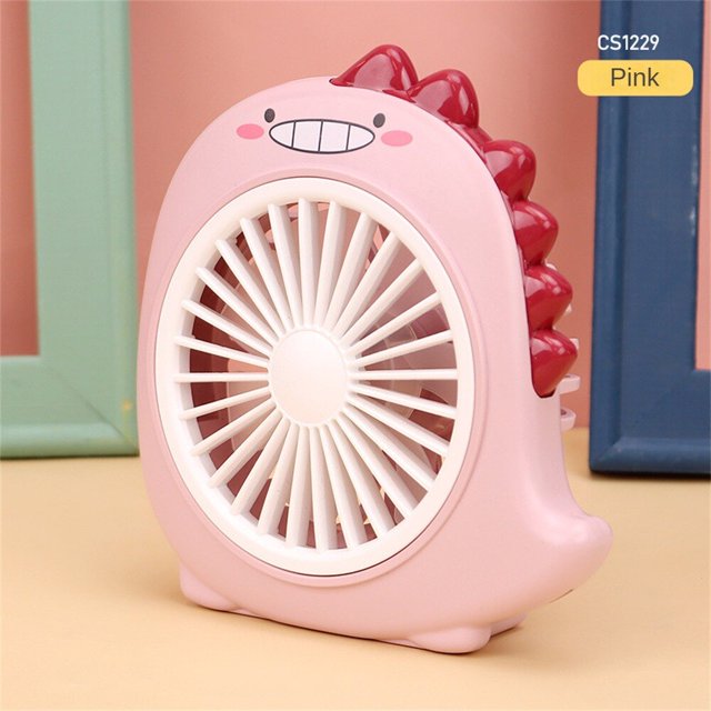 Ventilador de bolsillo con batería de larga duración, electrodomésticos de refrigeración de escritorio, ventilador pequeño creativo, carga Usb, electrodomésticos de dinosaurio de dibujos animados Fivean unisex