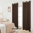 thumbnail image 3 of Deconovo Thermal Insulated Solid Blackout Window Curtains for Living Room (Chocolate, 42" x 84", 2 Panels), 3 of 13