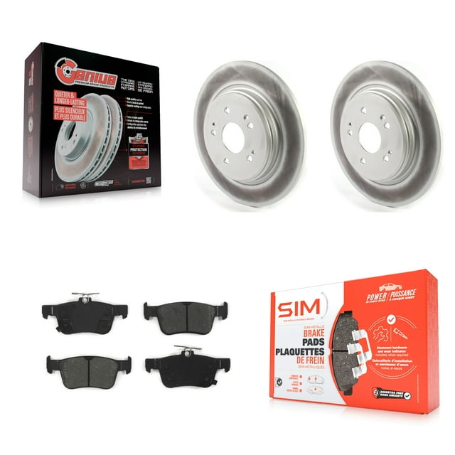 Transit Auto Rear Coated Disc Brake Rotors and Semi-Metallic Pads Kit for Car 2019-2021 Acura RDX KGS-101876