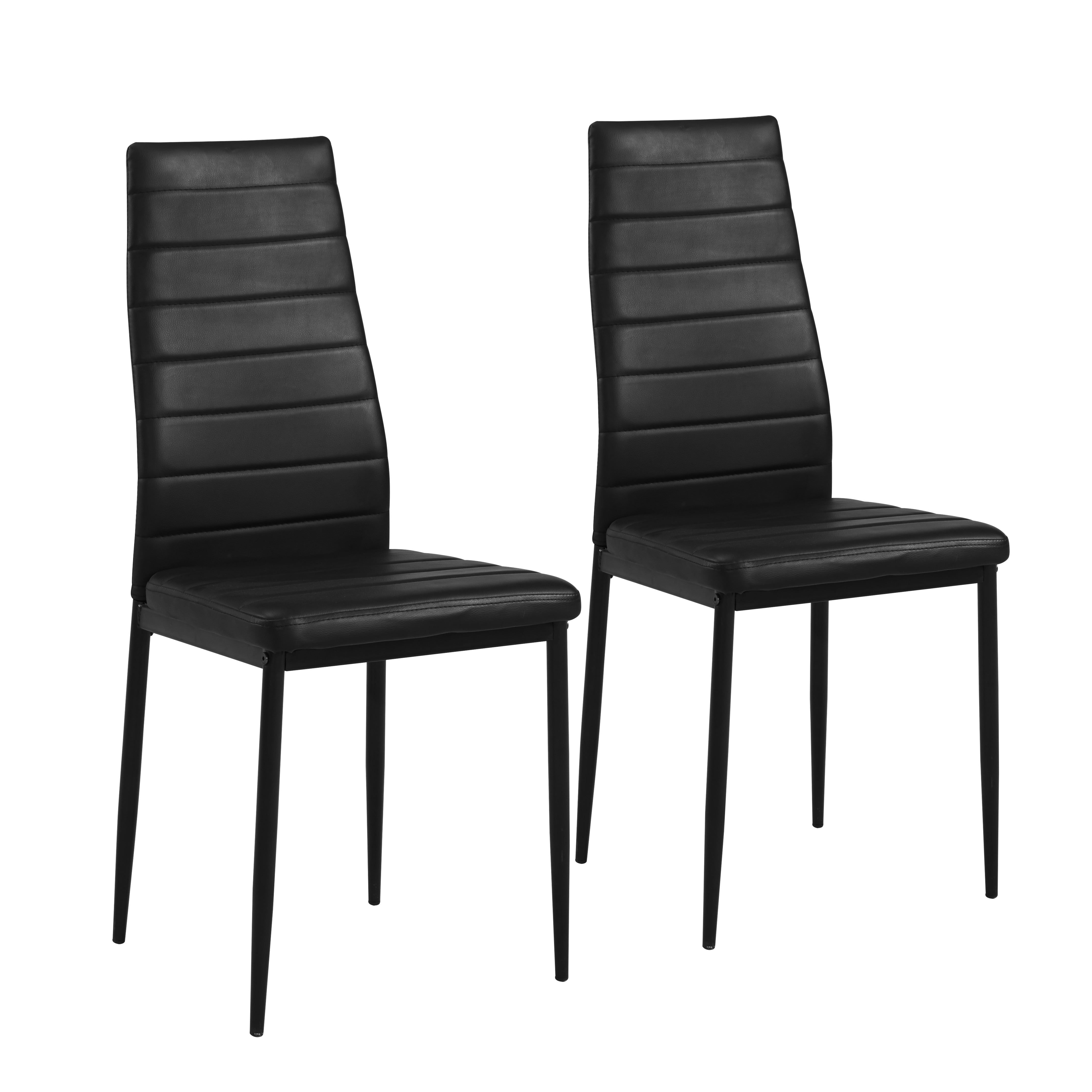 Mainstays Parsons Dining Chair Set Of 2 Black Faux Leather Mainstays Parsons Dining Chair Set Of 2 Black Faux Leather Com
