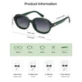 thumbnail image 4 of Gafas de sol SOJOS retro ovaladas polarizadas SJ2603 verde/gris, 4 of 5