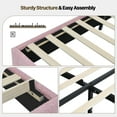 thumbnail image 4 of 4 EVER WINNER King Bed Frame, King Size Bed Frame with Headboard, Boucle Bed Frame with Removable Pillow Upholstery, No Box Spring Required, Easy Assembly, Pink, 4 of 6