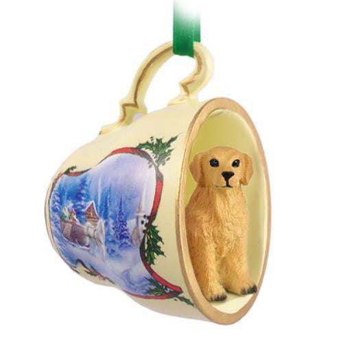 Golden Retriever Christmas Ornament Teacup