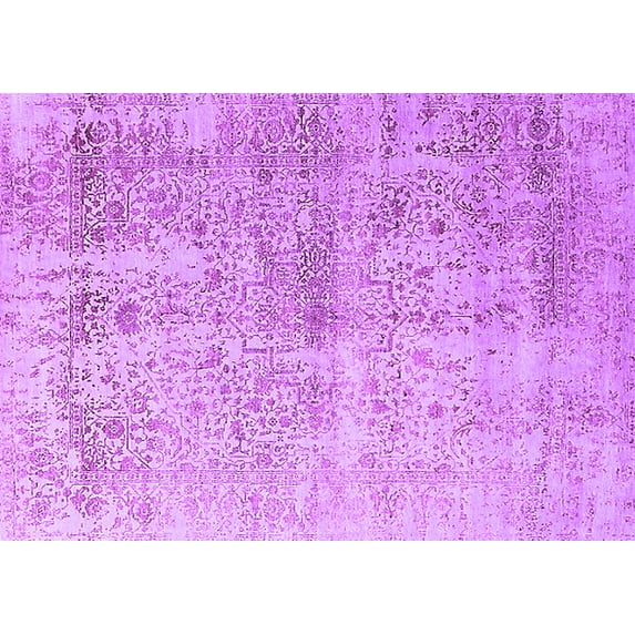 Ahgly Company Indoor Rectangle Oriental Purple Industrial Area Rugs, 8' x 10'