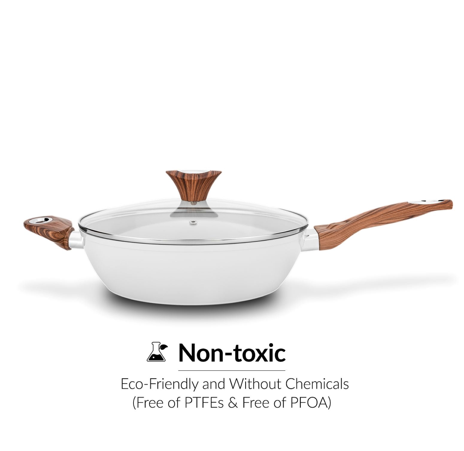 Phantom Chef 11 inch Deep Frypan With Lid -Gray