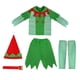 thumbnail image 3 of Conjunto de disfraz de elfo navideño para niños y niñas, con medias a rayas largas S, 3 of 9