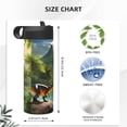 thumbnail image 4 of Sikiie Lake Forest Dinosaur Print 18OZ Insulated Straw Cup, Portable Leak-proof Sports Water Bottle, Stainless Steel Water Cup Suitable for Home and Outdoor, 4 of 8