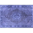 thumbnail image 1 of Ahgly Company Indoor Rectangle Medallion Blue Traditional Area Rugs, 2' x 4', 1 of 4