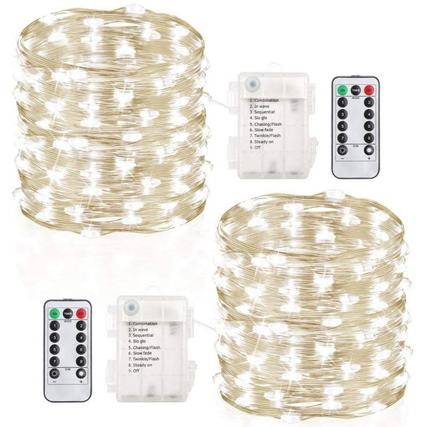 Qishi 33 Feet 100 Led Copper Wire, How To Fix Battery Operated String Lights