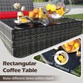 thumbnail image 6 of Costway 8 PCS Patio Furniture Set with Washable Cushions and Tempered Glass Coffee Table, 6 of 9