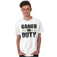thumbnail image 4 of Gamer On Duty Video Games Nerdy Geeky Men's Graphic T Shirt Tees Brisco Brands L, 4 of 5