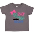 thumbnail image 3 of Inktastic Big Sister to a Little Mister Bow and Mustache Girls Toddler T-Shirt, 3 of 5