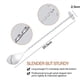 thumbnail image 2 of Cuchara mezcladora de acero inoxidable, paquete de 2 cucharas de barra con patrón en espiral para coctelera, tazas altas(Plata), 2 of 5