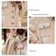 thumbnail image 5 of Chaqueta casual de lana con botones de manga larga para mujer Abrigo cálido con cuello vuelto y bolsillo con solapa Caqui M, 5 of 6