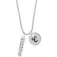 thumbnail image 1 of Delight Jewelry Silvertone Sisters Best Friends Forever Bar Silvertone Script Initial Disc - C - Charm Necklace, 20"+3", 1 of 4