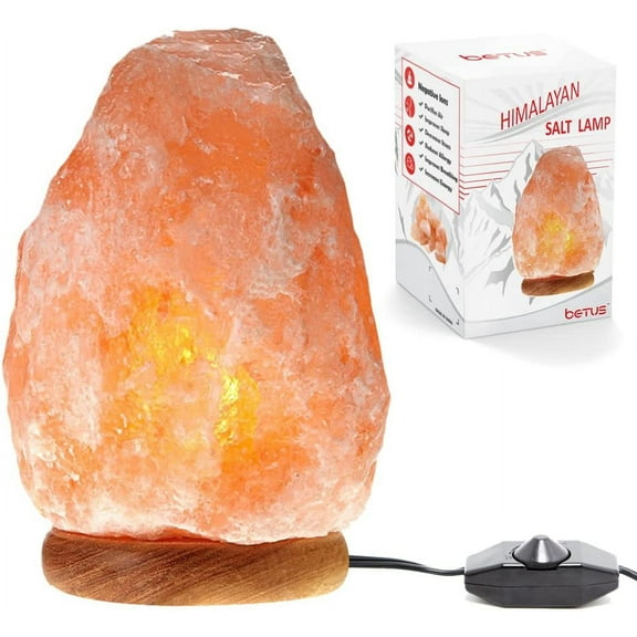 Betus Natural Crystal Himalaya Salt Lamp Hand Carved 8 to 9 Inches