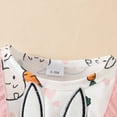 thumbnail image 6 of WIBACKER Newborn Baby Girl Easter Clothes Carrot Rabbit Ruffle Sleeve Romper Suspender Dress Headband Summer Outfits, 6 of 9