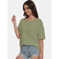thumbnail image 6 of Women's Short Sleeve Crew Neck T-Shirt - Relaxed Fit, Soft Casual Tee, 6 of 6