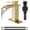 Brushed Gold, variant on Bathroom Faucet 1 Hole, Single Hole Bathroom Faucet, Single Handle Vanity Sink Faucet with Deck Plate, Pop-up Drain & Supply Lines, Brushed Gold